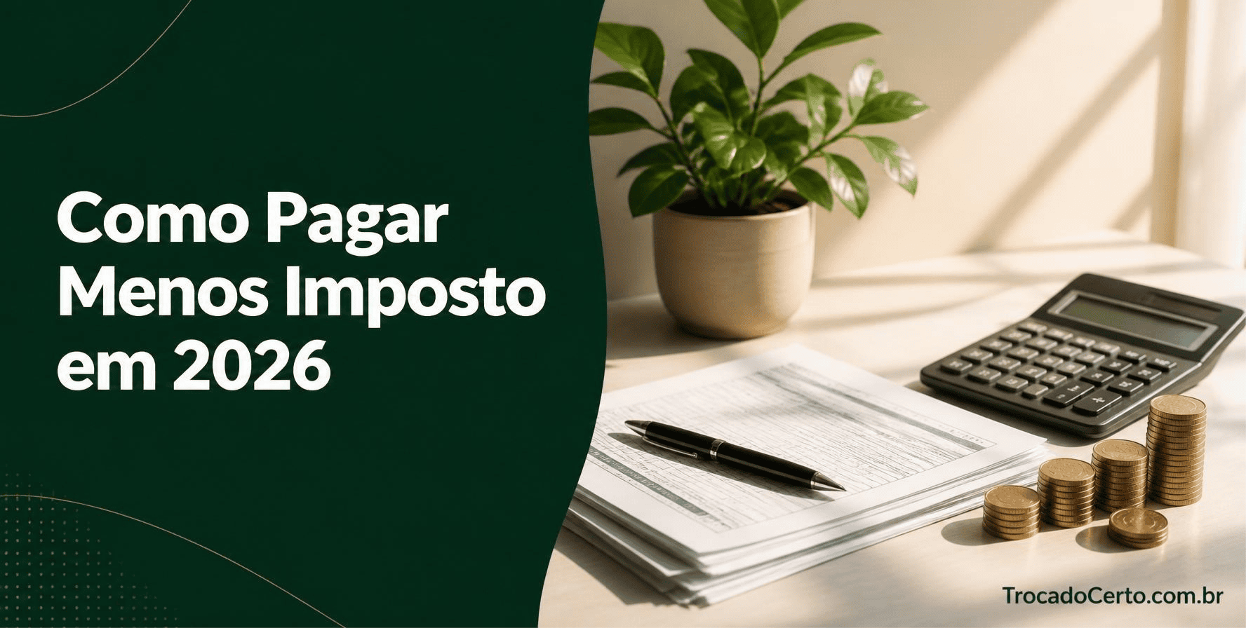 Como Pagar Menos Imposto de Forma Legal em 2026: Tudo Que a Receita Permite e Ninguém Te Conta