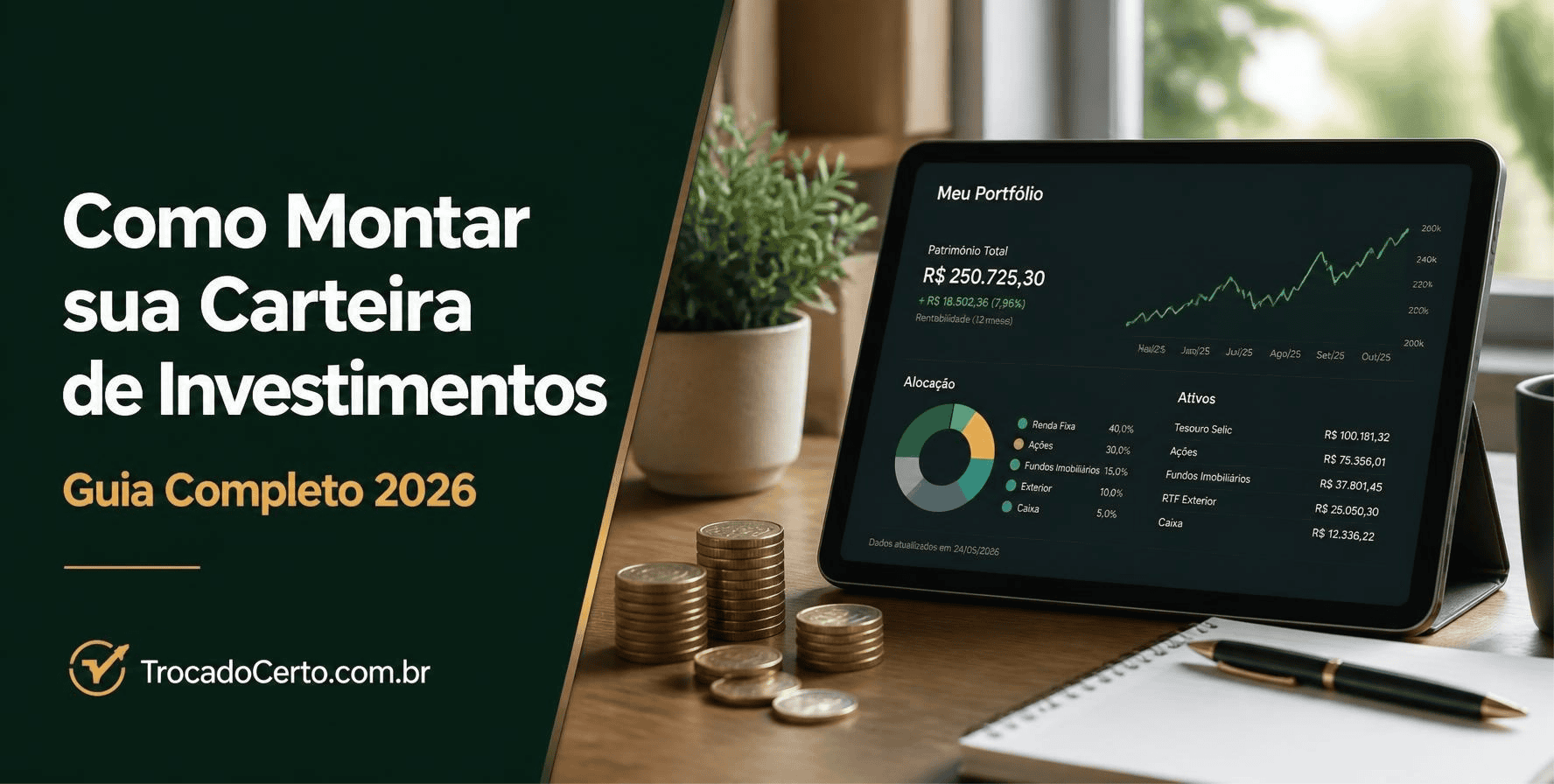 Como Montar uma Carteira de Investimentos em 2026: Guia Completo Para Iniciantes e Intermediários