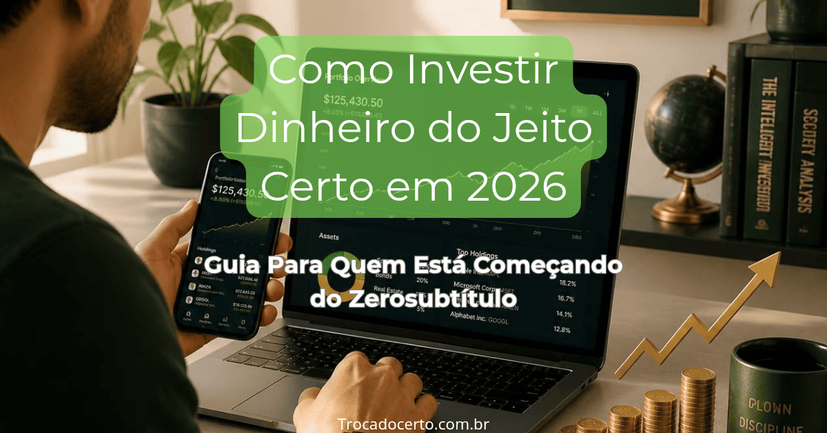 Como Investir Dinheiro do Jeito Certo em 2026: Guia Para Quem Está Começando do Zero