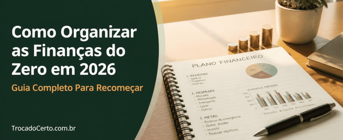 Como Organizar as Finanças do Zero em 2026: O Guia Completo Para Quem Quer Recomeçar