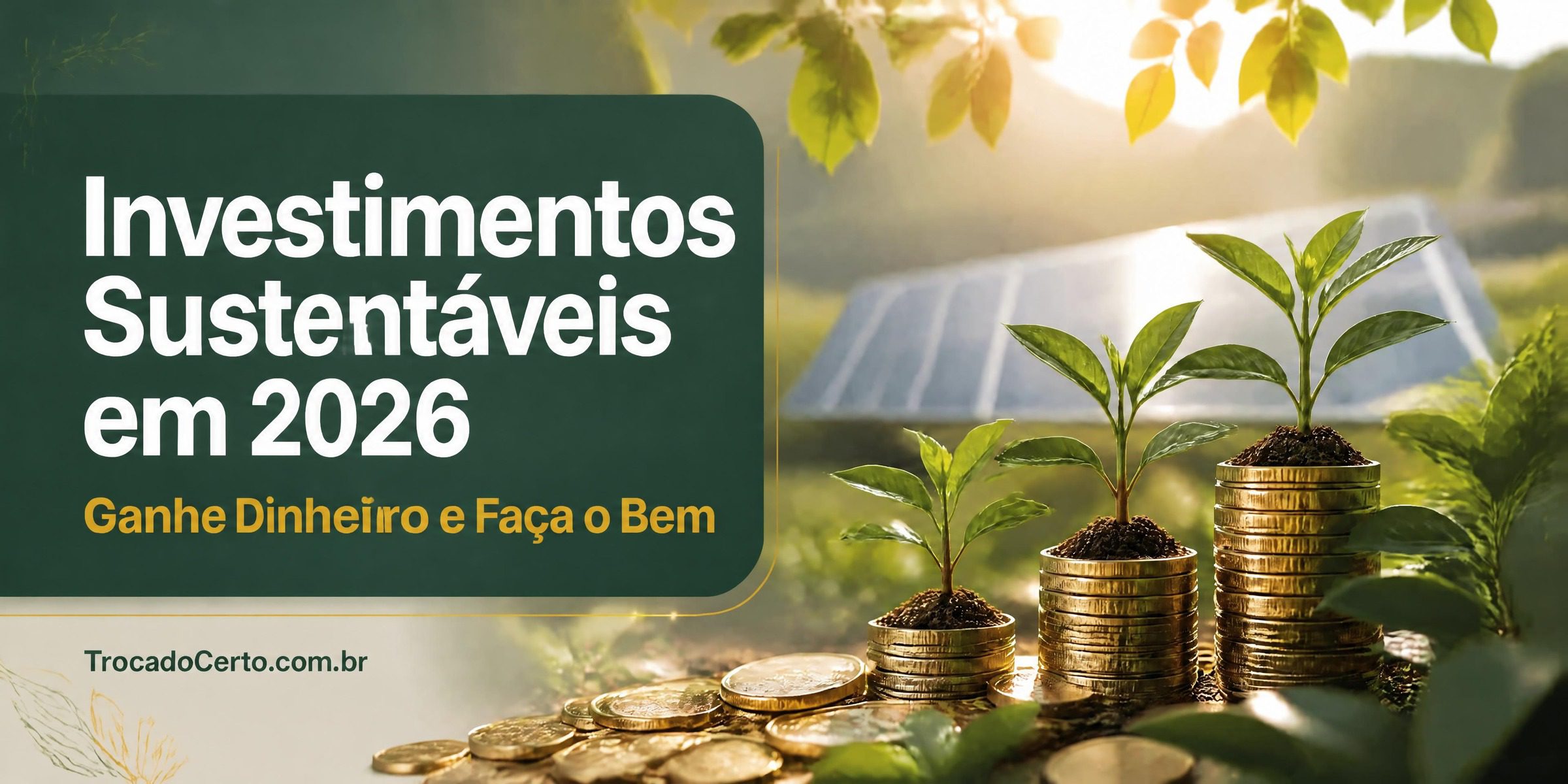 Investimentos Sustentáveis em 2026: Como Fazer Dinheiro Render e Ainda Fazer o Bem